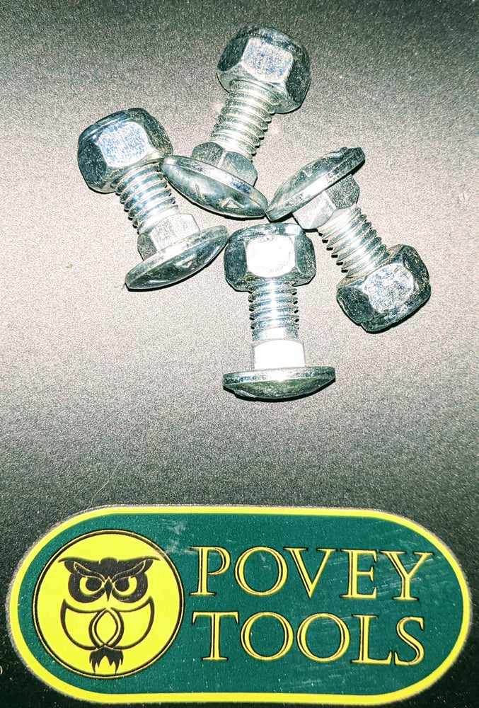 
                  
                    Povey Tools nuts and bolts for attaching head with blade.
                  
                